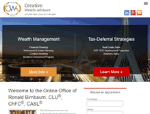 Tablet Screenshot of creativewealthadvisors.net